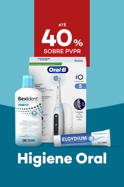 Higiene Oral com destaque promocional de at&eacute; 40% sobre pre&ccedil;o de Venda ao P&uacute;blico Recomendado